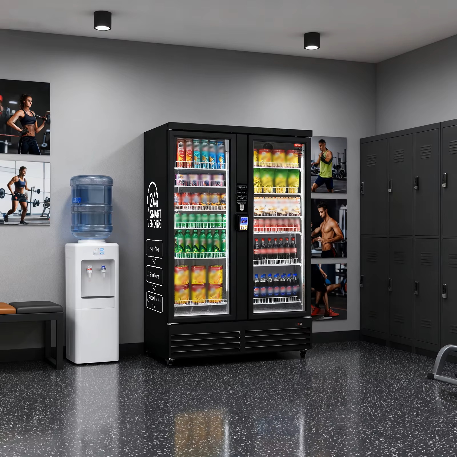 Smart cooler in gyms setting